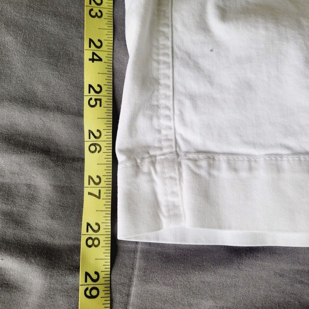 Nili Lotan Pants Issue 2609988 Womens Size 6 White Twill Wide Leg Button Fly - Picture 7 of 8